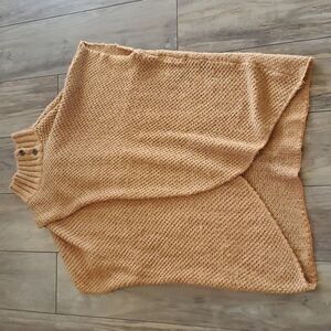 Simply Noelle Womens Mock Neck Knit Poncho Long Sweater sz L/XL(12-14)